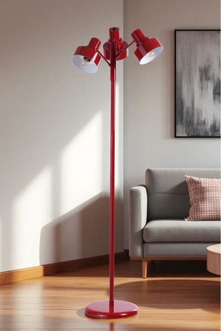 Lampada da terra - Rosso - 3 x 120 W