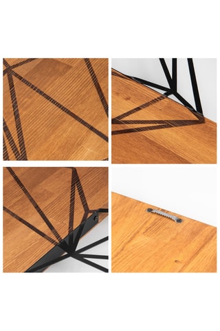 Decorazione da parete in legno - 57,5 x 57,5 cm - Neutro e nero