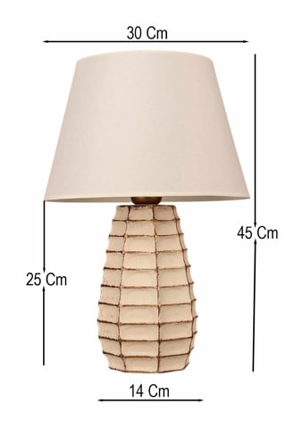 Lampada da tavolo - Ecrù e dorato