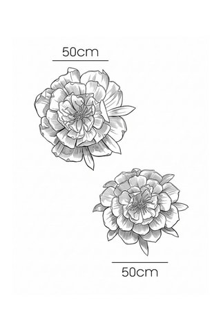 2 decorazioni da parete - 2 x (50 x 50 cm) - Bianco