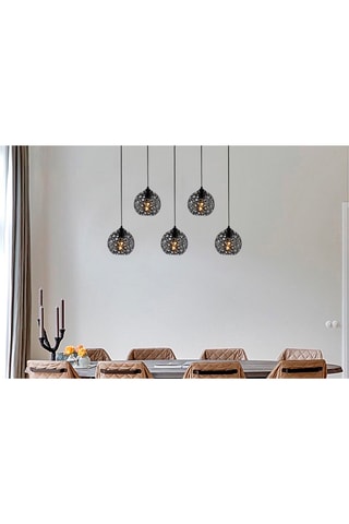 Lampadario Fellini - Nero - 5 x 40 W