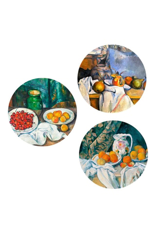 3 quadri “Natura morta” di Paul Cézanne - 3 x (30 x 30 cm)