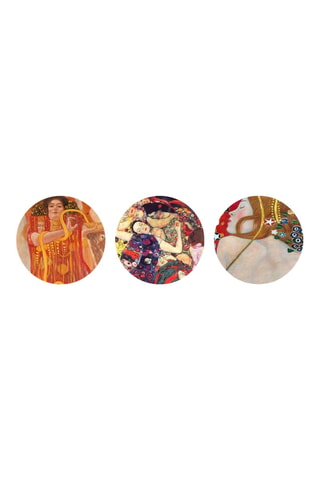 3 dipinti “Igea”, “La Vergine” e “Serpenti d'acqua IV” di Gustav Klimt - 3 x (30 x 30 cm)