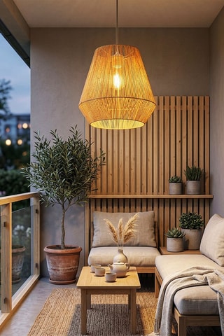 Candeeiro suspenso - Bege - 40 W
