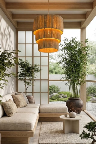 Candeeiro suspenso - Bege - 40 W