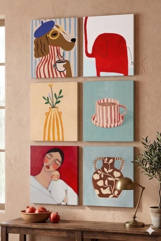 6 quadri - 6 x (15 x 20 cm)