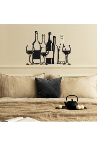 Decorazione da parete in metallo - 51 x 37 cm - Nero