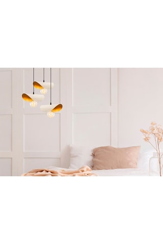 Lampadario Sivani - Bianco e dorato - 3 x 40 W
