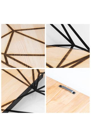 Decorazione da parete in legno - 57,5 x 57,5 cm - Neutro e nero