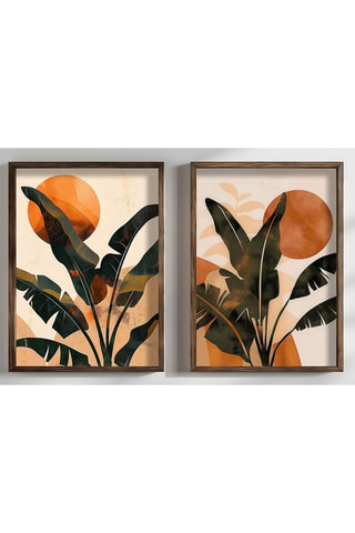 2 dipinti decorativi con cornice in MDF Danielle - 70 x 50 cm 