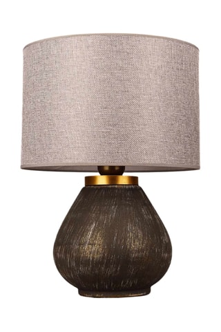 Lampada da tavolo - Grigio chiaro melange e nero - 40 W
