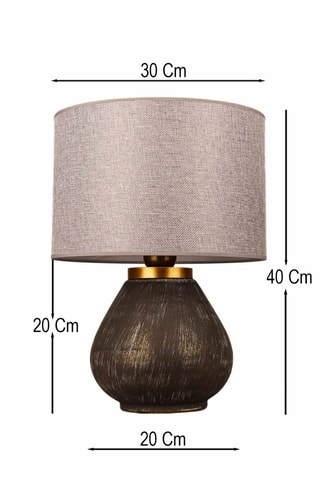 Lampada da tavolo - Grigio chiaro melange e nero - 40 W