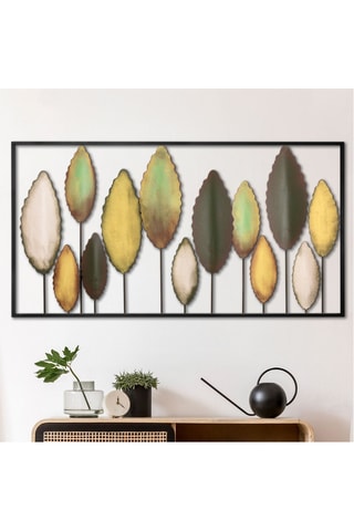 Decorazione da parete - 114 x 3 x 60 cm - Verde scuro e verde chiaro