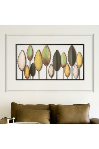 Decorazione da parete - 114 x 3 x 60 cm - Verde scuro e verde chiaro