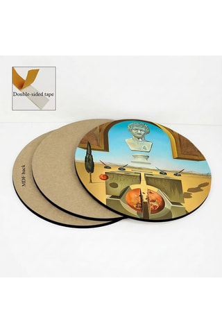 3 quadri “Rapsodia moderna”, “La disintegrazione della persistenza della memoria” e “Trilogia del deserto: Oasi” Salvador Dalí - 3 x (30 x 30 cm)