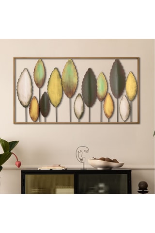Decorazione da parete - 114 x 3 x 60 cm - Dorato e verde scuro