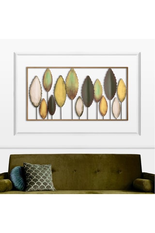 Decorazione da parete - 114 x 3 x 60 cm - Dorato e verde scuro