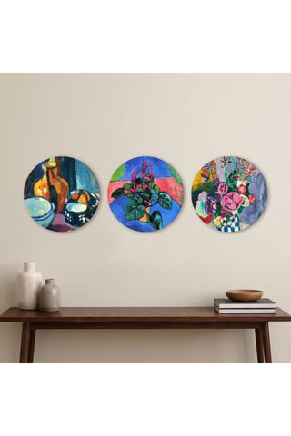 3 quadri “Cyclamen Pourpre” di Henri Matisse - 3 x (30 x 30 cm)