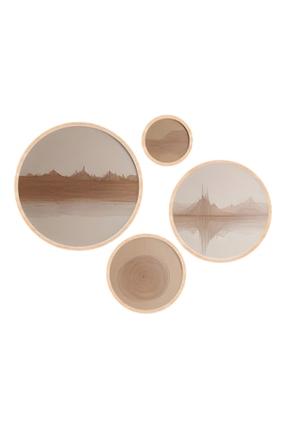 4 quadri in legno - 45 x 45 cm/36 x 36 cm/27 x 27 cm/18 x 18 cm