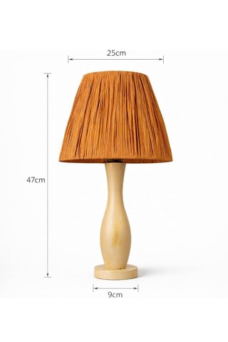 Lampada da tavolo in legno - Marrone - 40 W