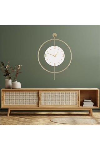 Orologio - 80 x 58 x 7 cm - Dorato