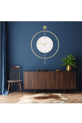 Orologio - 80 x 58 x 7 cm - Dorato