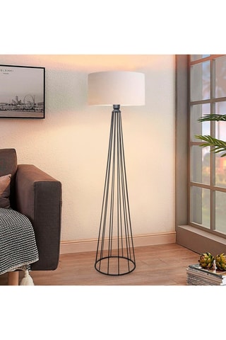 Lampadaire Dor - Noir et blanc - 60 W