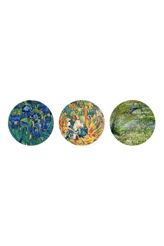 3 quadri “Iris”, “Le rive del fiume in primavera” di Vincent Van Gogh e “Les Fauves” di Mourlot - 3 x (30 x 30 cm)