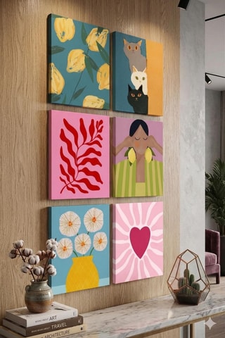 6 quadri - 6 x (20 x 30 cm)