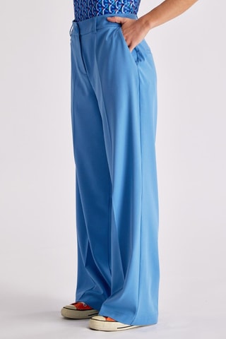 Pantaloni a vita alta Fara - Celeste
