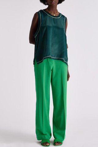 Pantaloni a vita alta Fara - Verde