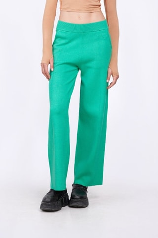Pantalon taille haute Annie - Vert d'eau
