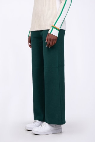 Pantalon taille haute Annie - Vert foncé