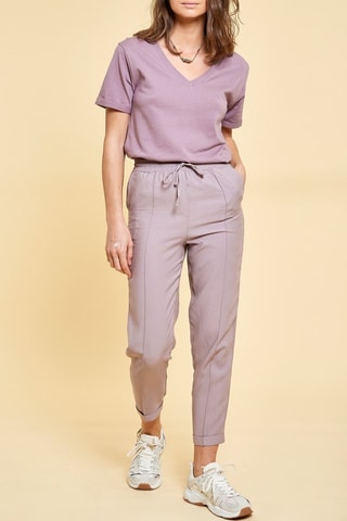 Pantaloni 7/8 a vita alta Samia - Viola
