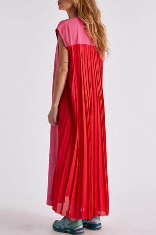 Vestido largo Ambre - Rosa oscuro y rojo
