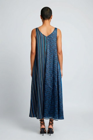 Vestido trapecio Erika - Azul