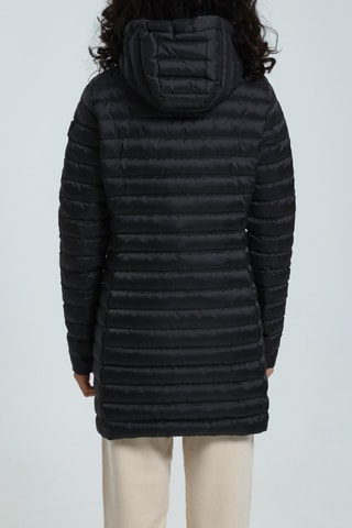 Anorak largo con capucha Françoise - Negro