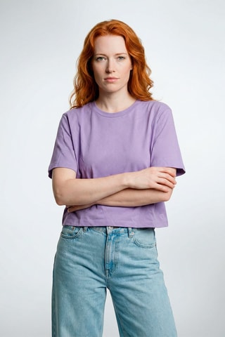 Camiseta cropped Brigitte - Malva