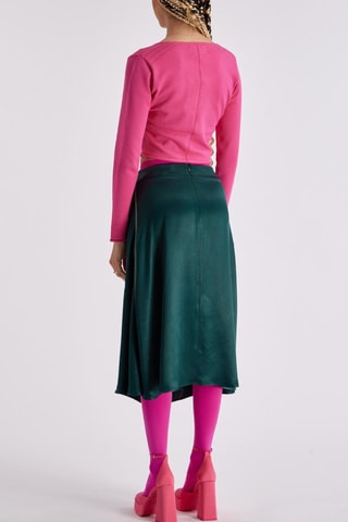 Falda midi Zelina - Verde esmeralda