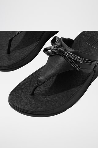 Tongs en cuir Microwobbleboard - Noir