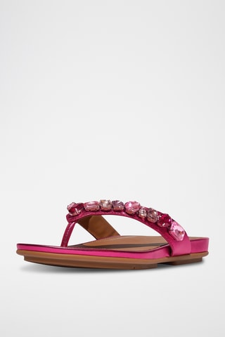 Tongs en cuir Dynamicush - Fuchsia