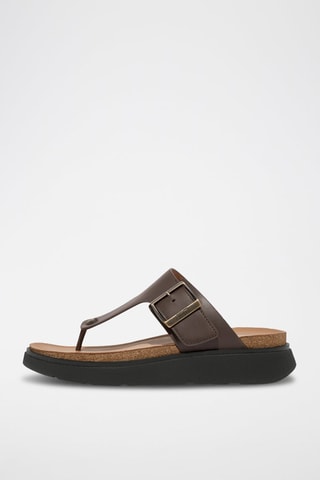 Tongs en cuir - Marron