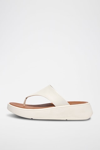 Tongs en cuir F-Mode - Beige