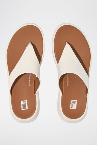 Tongs en cuir F-Mode - Beige