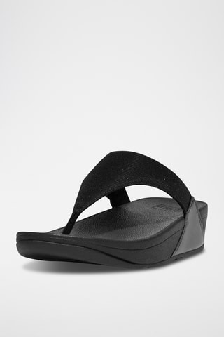 Tongs compensées Lulu Shimmerlux - Noir