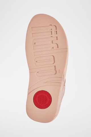 Tongs compensées en cuir Lulu Leather - Rose
