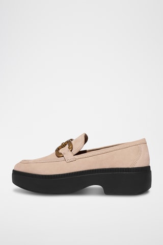 Mocassins à talons en nubuck Microwobbleboard - Rose