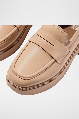 Mocassins plateformes en cuir Microwobbleboard - Beige