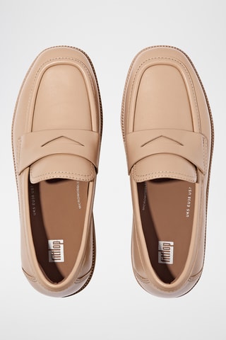 Mocassins plateformes en cuir Microwobbleboard - Beige