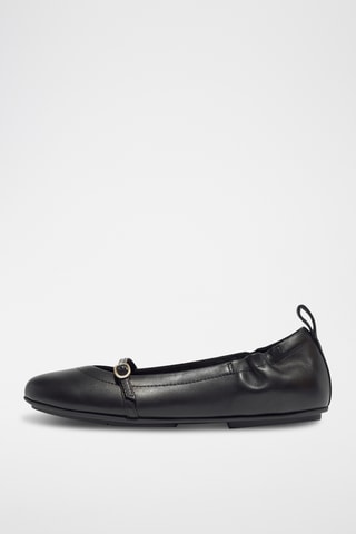 Ballerines en cuir - Noir